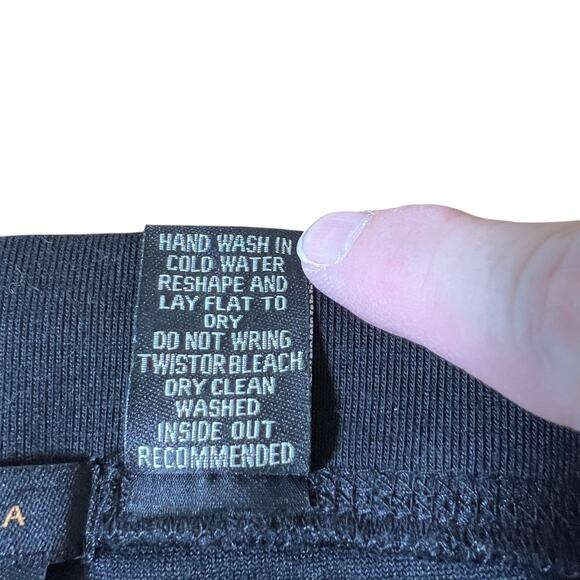 Y2K BCBGmaxazria Velour Rhinestone Logo Straight Leg Pants Black Size Large - Picture 8 of 8